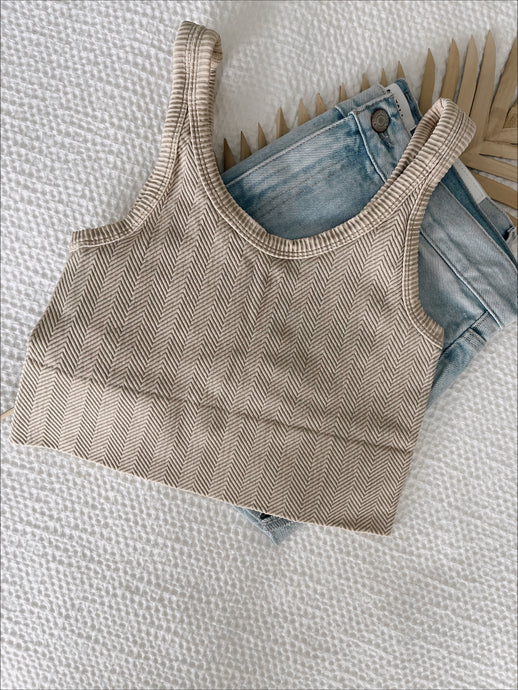 Free To Be Reversible Crop - Sandshell