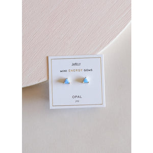 Mini Energy Gem Studs - Fire Opal
