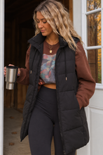 Autumn Stroll Midi Vest - Black