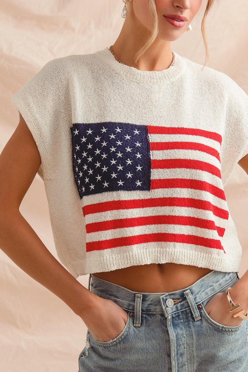 Land Of Liberty Top - Ivory