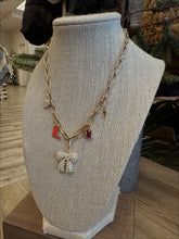 Charm Necklace - Pearl Bow, Pink Stone, Cowboy Boot