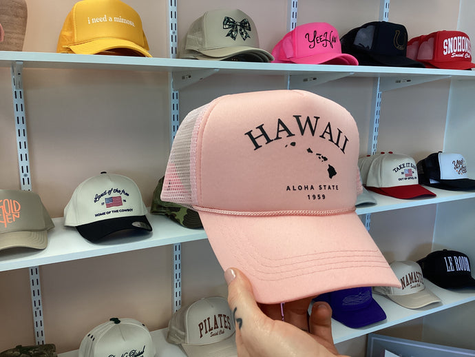 Hawaii Trucker Hat - Grey