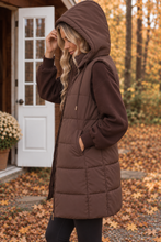 Autumn Stroll Midi Vest - Chocolate