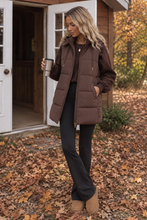 Autumn Stroll Midi Vest - Chocolate