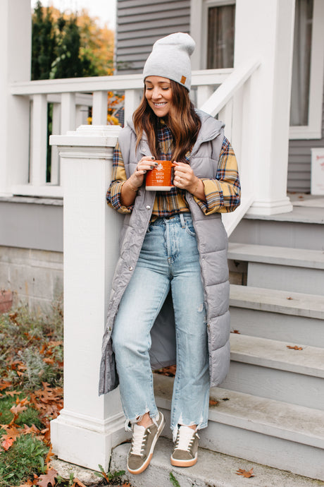 Lacrosse Long Puffer Vest - Graphite