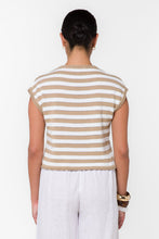 Abree Striped Top - Iced Latte