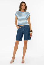 Abree Striped Top - Cool Blue