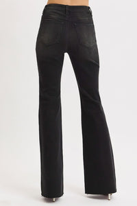 Again & Again High Rise Flares - Black