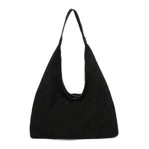 Amber Suede Hobo - Black