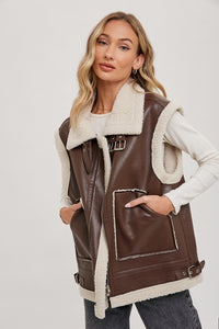 Westwick Shearling Moto Vest