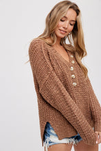 Cassidy Henley Sweater - Mocha