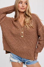 Cassidy Henley Sweater - Mocha