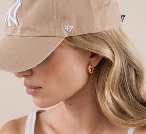 Channel Gold Hoops