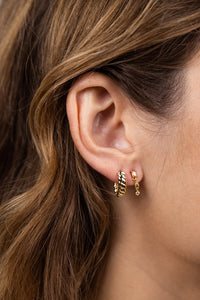 Channel Gold Hoops