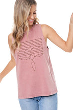 Boot Stitch Tank - Cranberry