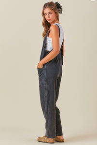 Shields Denim Jumpsuit - Black Wash