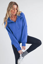 Drea Half Zip Hoodie - Cobalt