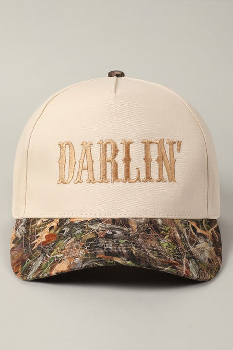 Darlin Trucker Hat - Camo/Tan