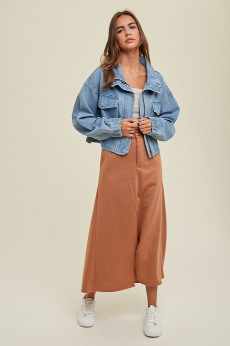 Riley Cropped Denim Jacket