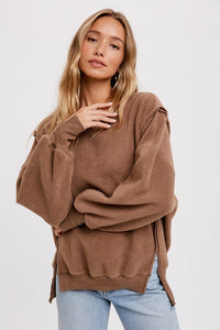 Denver Teddy Pullover - Mocha