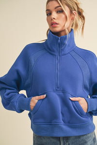 Down The Line Pullover - Cobalt