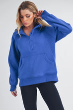 Drea Half Zip Hoodie - Cobalt