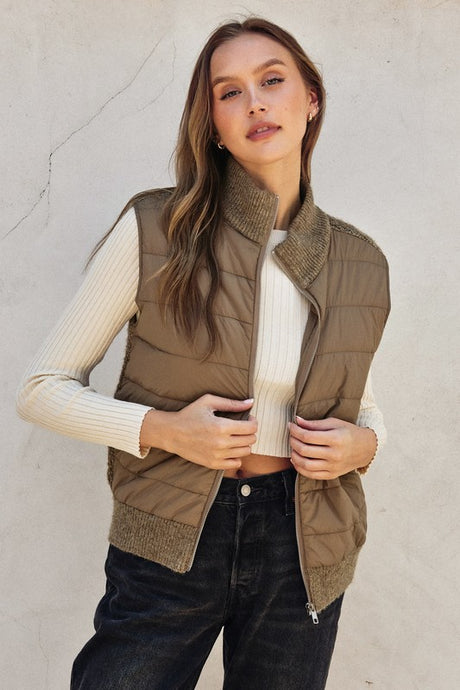 Know Better Sherpa Vest - Hazel