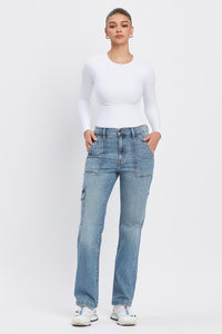Codi Cargo High Rise Dad Jeans - Saga
