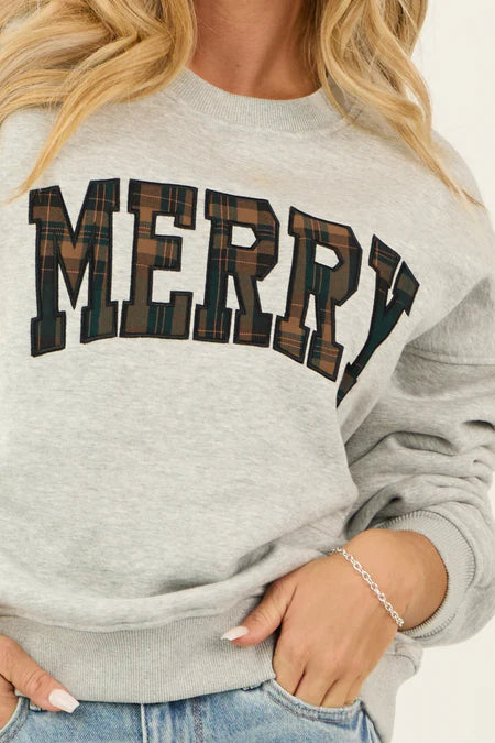 Merry Plaid Sweatshirt