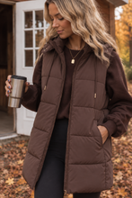Autumn Stroll Midi Vest - Chocolate