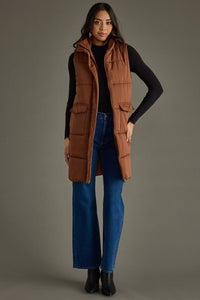 Fall Essentials Puffer Vest - Chestnut