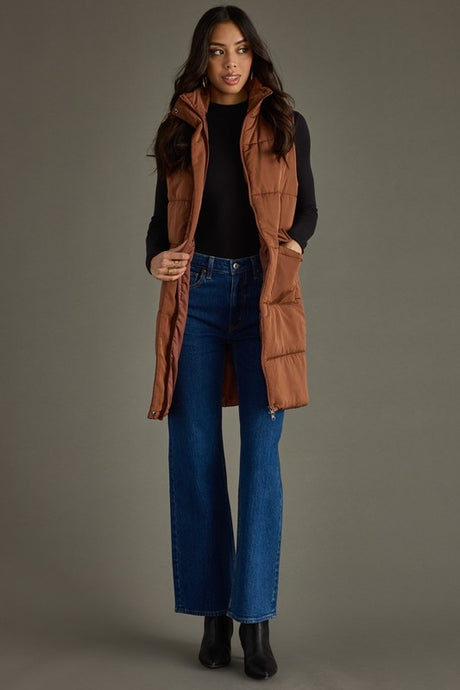 Fall Essentials Puffer Vest - Chestnut