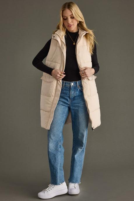 Fall Essentials Puffer Vest - Creme