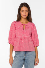 Ferlita Gingham Peasant Top