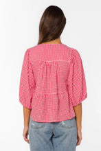 Ferlita Gingham Peasant Top