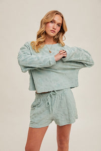 Flora Textured Terry Shorts