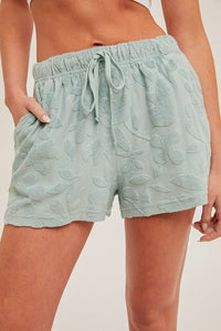 Flora Textured Terry Shorts