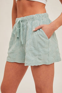 Flora Textured Terry Shorts