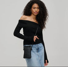 Jackie Woven Crossbody - Black