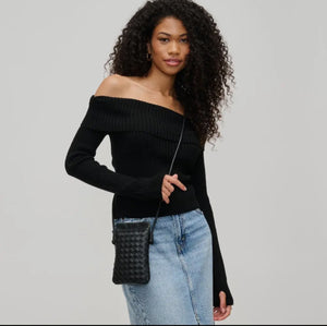 Jackie Woven Crossbody - Black