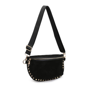 Gizelle Belt Bag - Black Suede