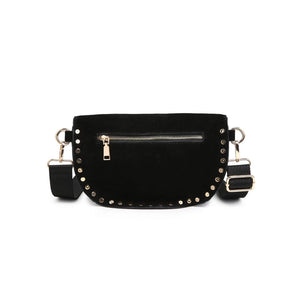 Gizelle Belt Bag - Black Suede