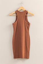 Glow Up Ribbed Dress - Chestnut