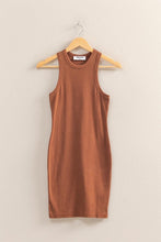 Glow Up Ribbed Dress - Chestnut