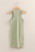 Glow Up Ribbed Dress - Sage