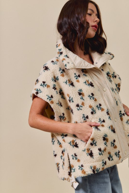 Happenstance Floral Fleece Vest