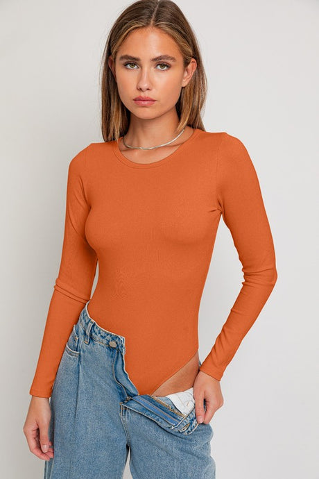 Haven Long Sleeve Bodysuit - Pumpkin
