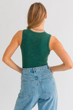 Haven Crew Neck Washed Bodysuit - Hunter