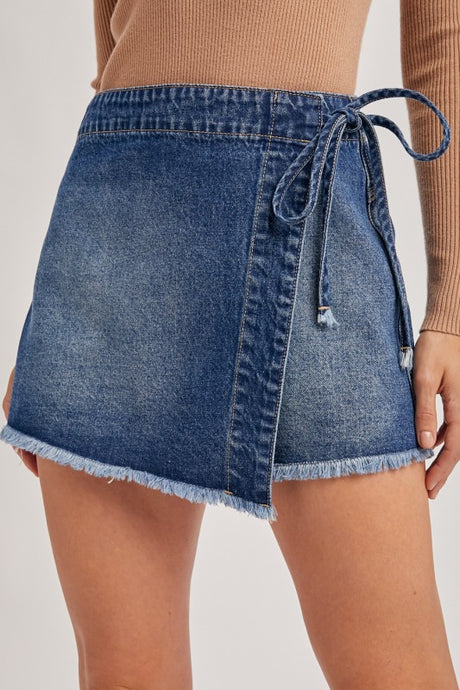 Hell Of A View Denim Skort