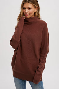 Marlow Funnel Sweater - Chocolate